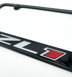 License Plate Frame Premium Black w/ ZL1 Script for Chevy Camaro (2016–2023)