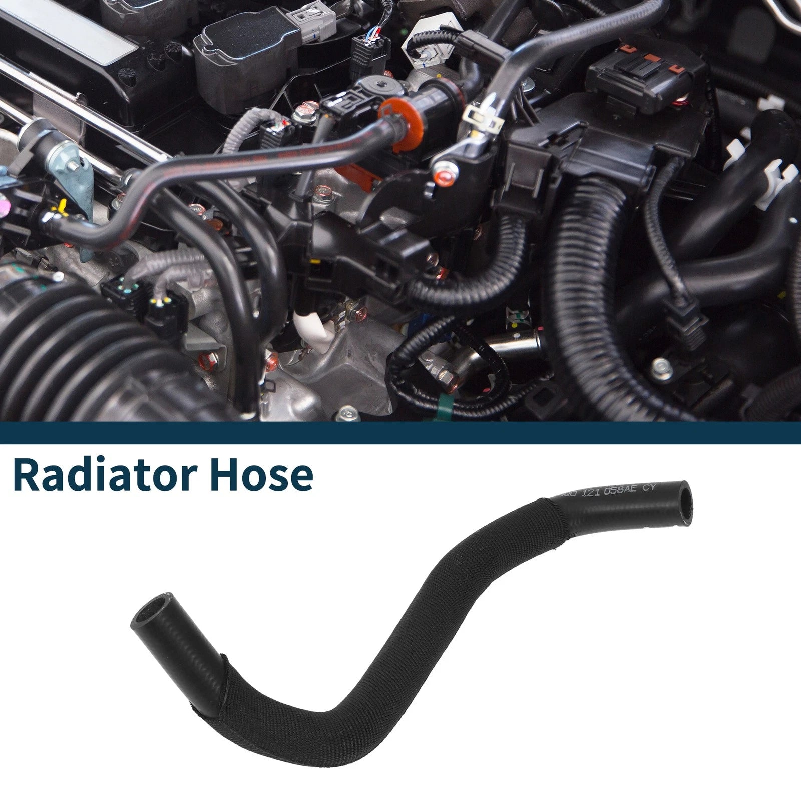 Radiator Hose Coolant Pipe for Volkswagen Golf 1.8L (2015–2018) Rubber Black