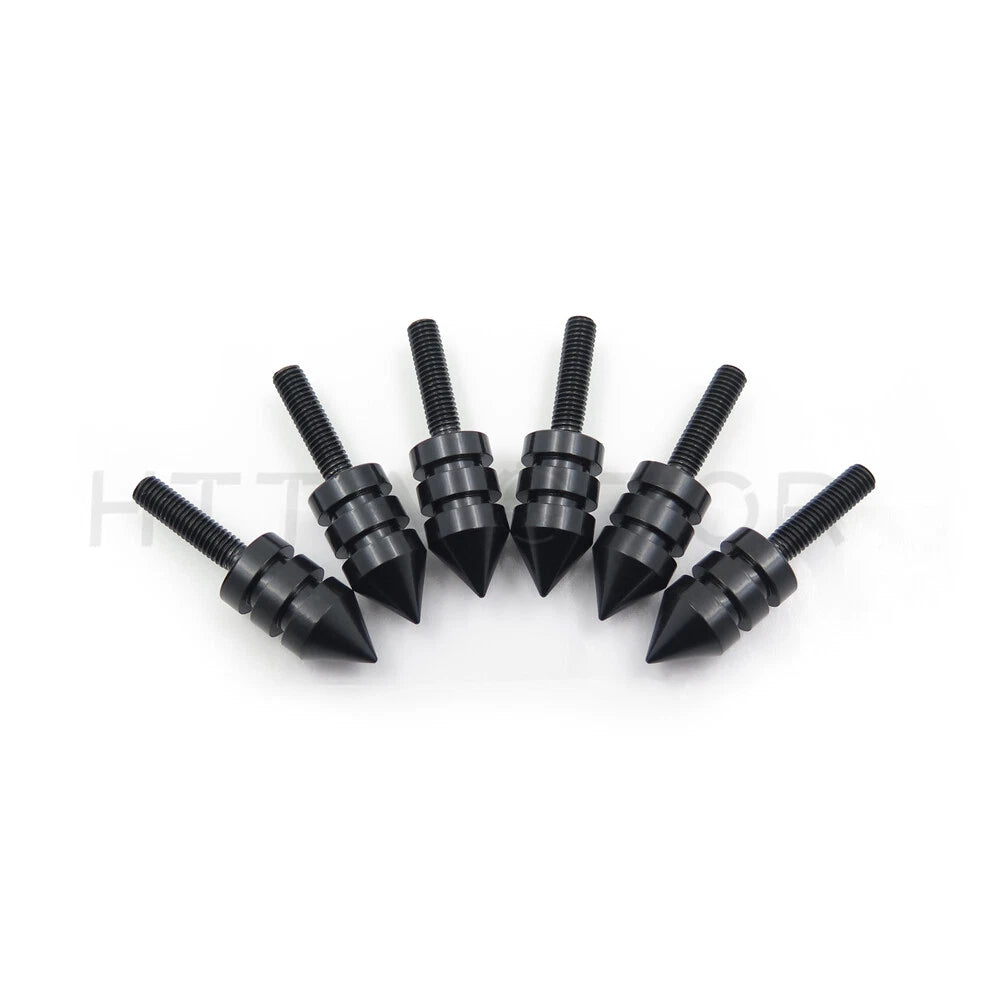 6X Black Windscreen Bolt Screw Kit for Motorcycle (Sport Bike Cruiser)