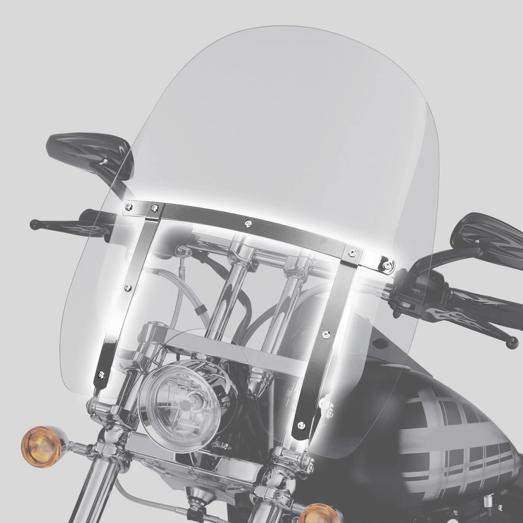 Chrome Windshield Mount Bracket for Harley Heritage Softail (2016–2023)