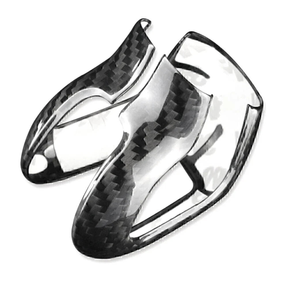 Black Carbon Fiber Gear Shift Knob Cover for Volvo XC60 XC90 S60 S90 (2010-2023)