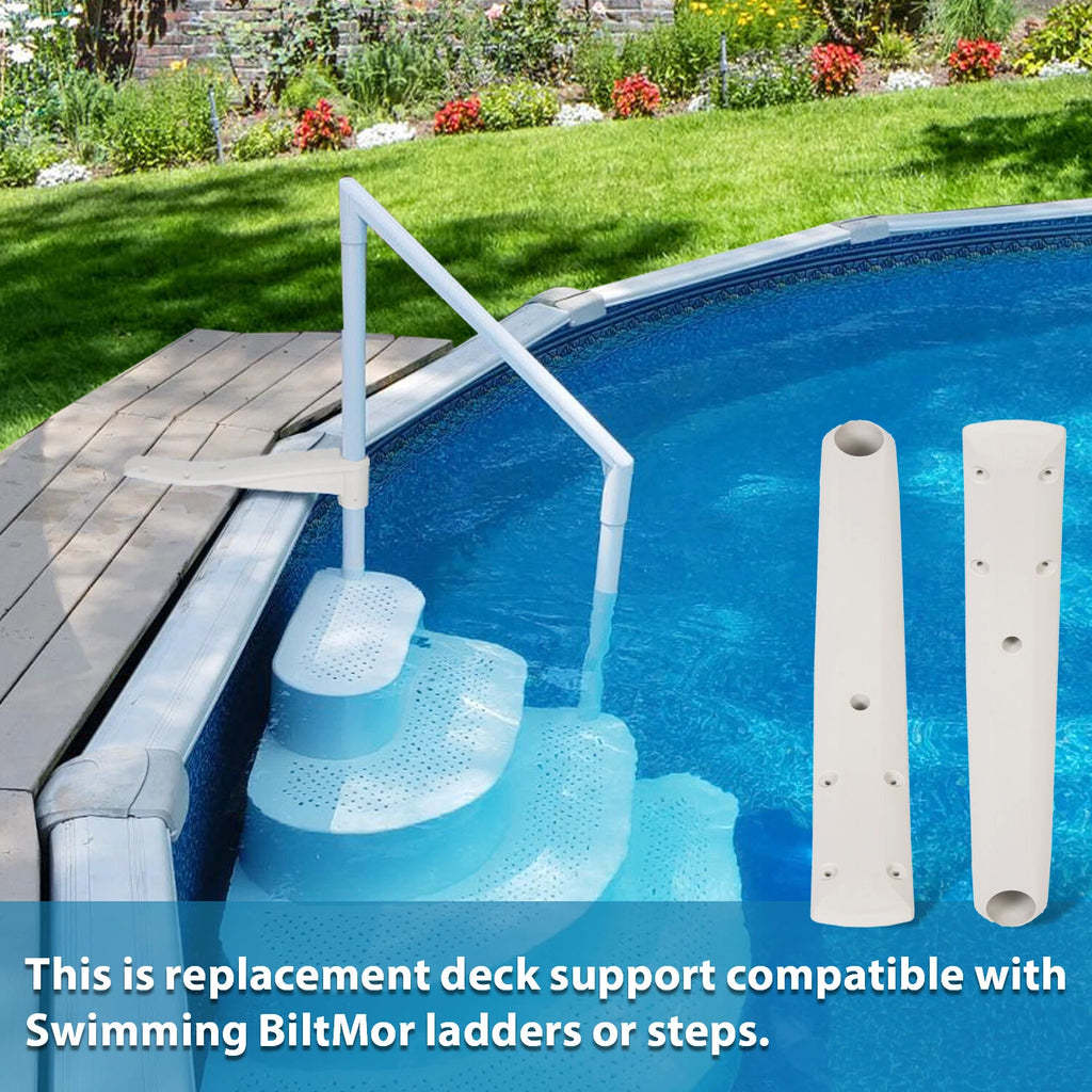 2X Ladder Deck Mounted Support Steps for Above Ground Pool