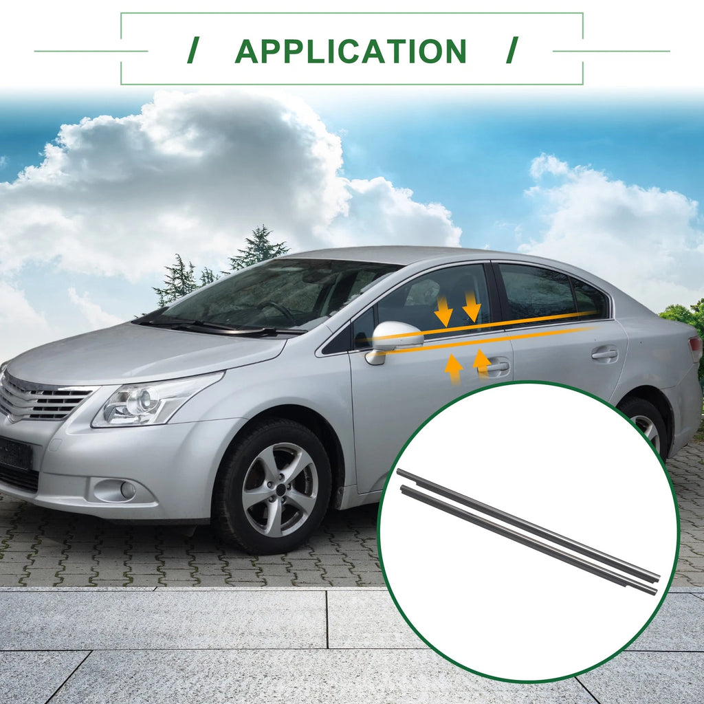 2X Rear Window Weatherstrip Seal for Toyota Camry (1997–2001)