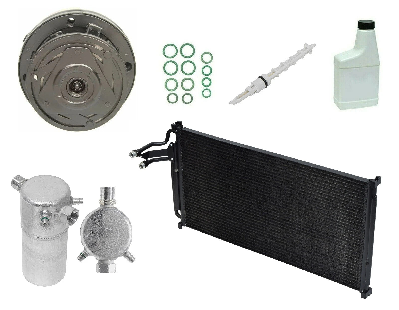 AC Compressor Kit with Condenser for Nissan Micra K12 (2002–2010)
