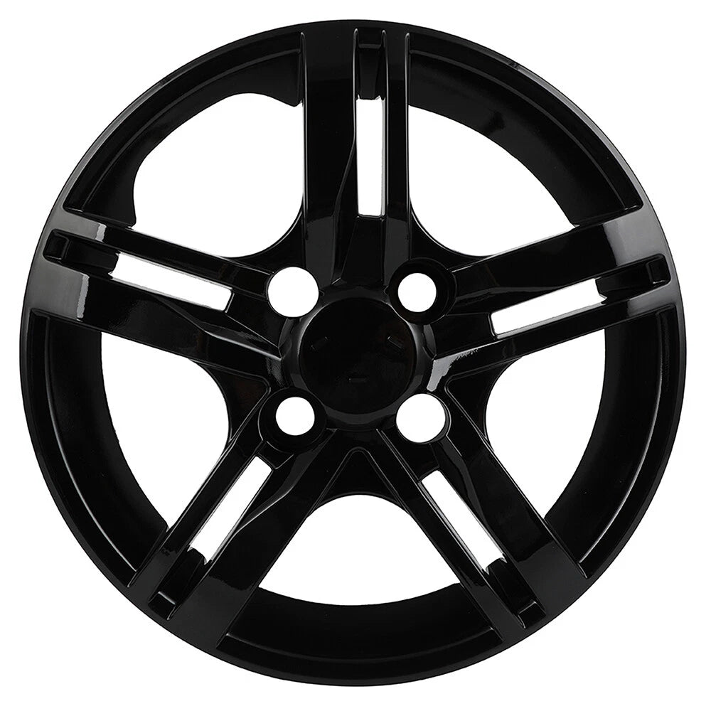Set of 4 Wheel Hub Caps for R13 Tire & Steel Rim Black