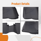 Custom TPE Floor Mats Set for Honda CR-V (2017–2022) Black