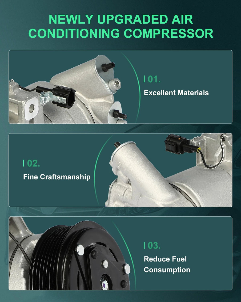 AC Compressor for Nissan Pathfinder NV2500 (2005–2019) 4.0L