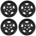 16" Black Wheel Skins Hub Caps 5 Spoke Covers Simulators for 07-17 Jeep Patriot