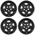 16" Black Wheel Skins Hub Caps 5 Spoke Covers Simulators for 07-17 Jeep Patriot