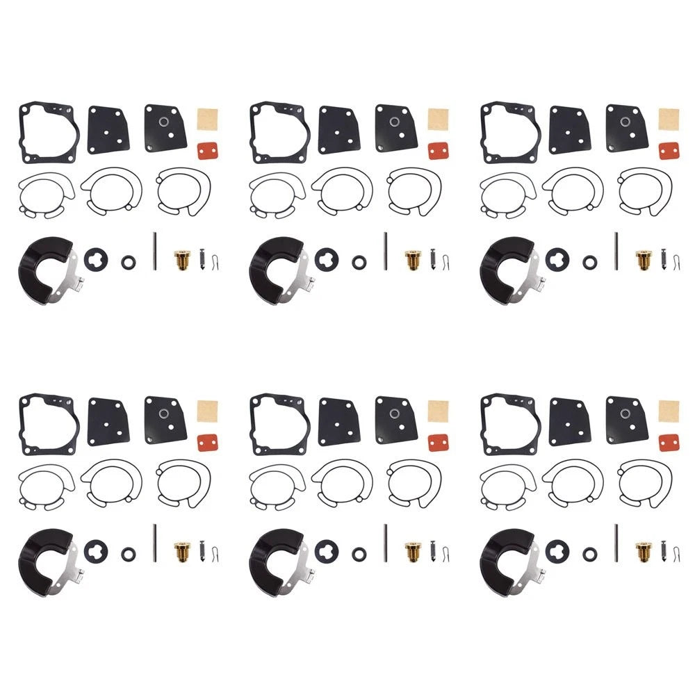 6X Carburetor Kits for Johnson Evinrude 90-175HP V4 V6 (1990–2000)