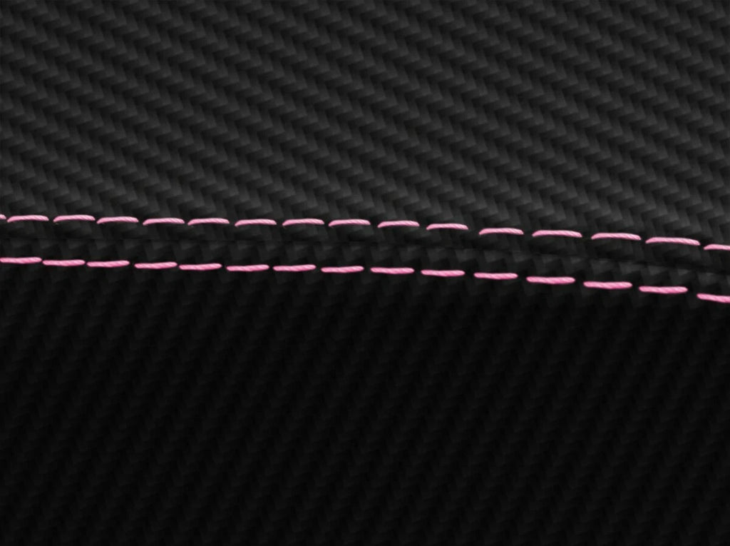 Console Lid Armrest Cover for Toyota Camry (2012–2017) Carbon Fiber Pink Stitch