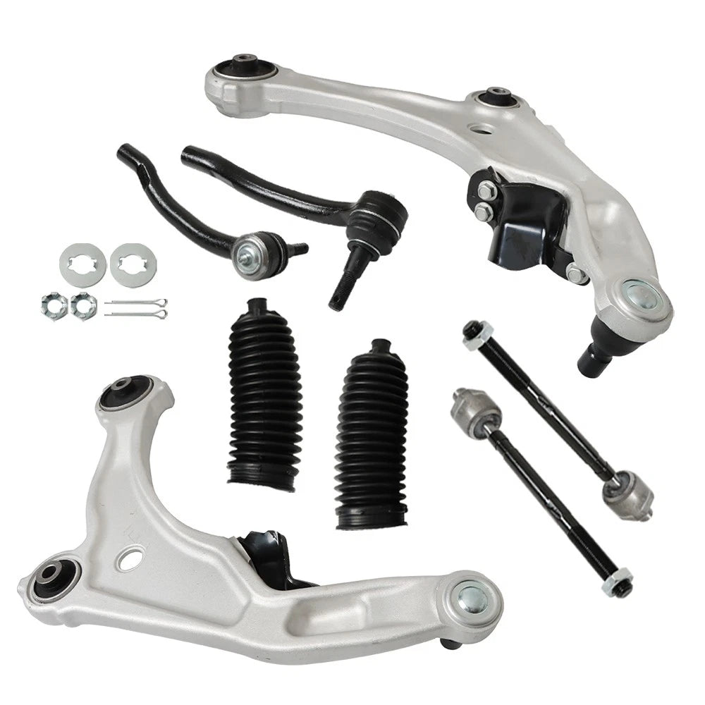Set of 8 Front Lower Control Arms & Tie Rods for Maxima (2009-2014)