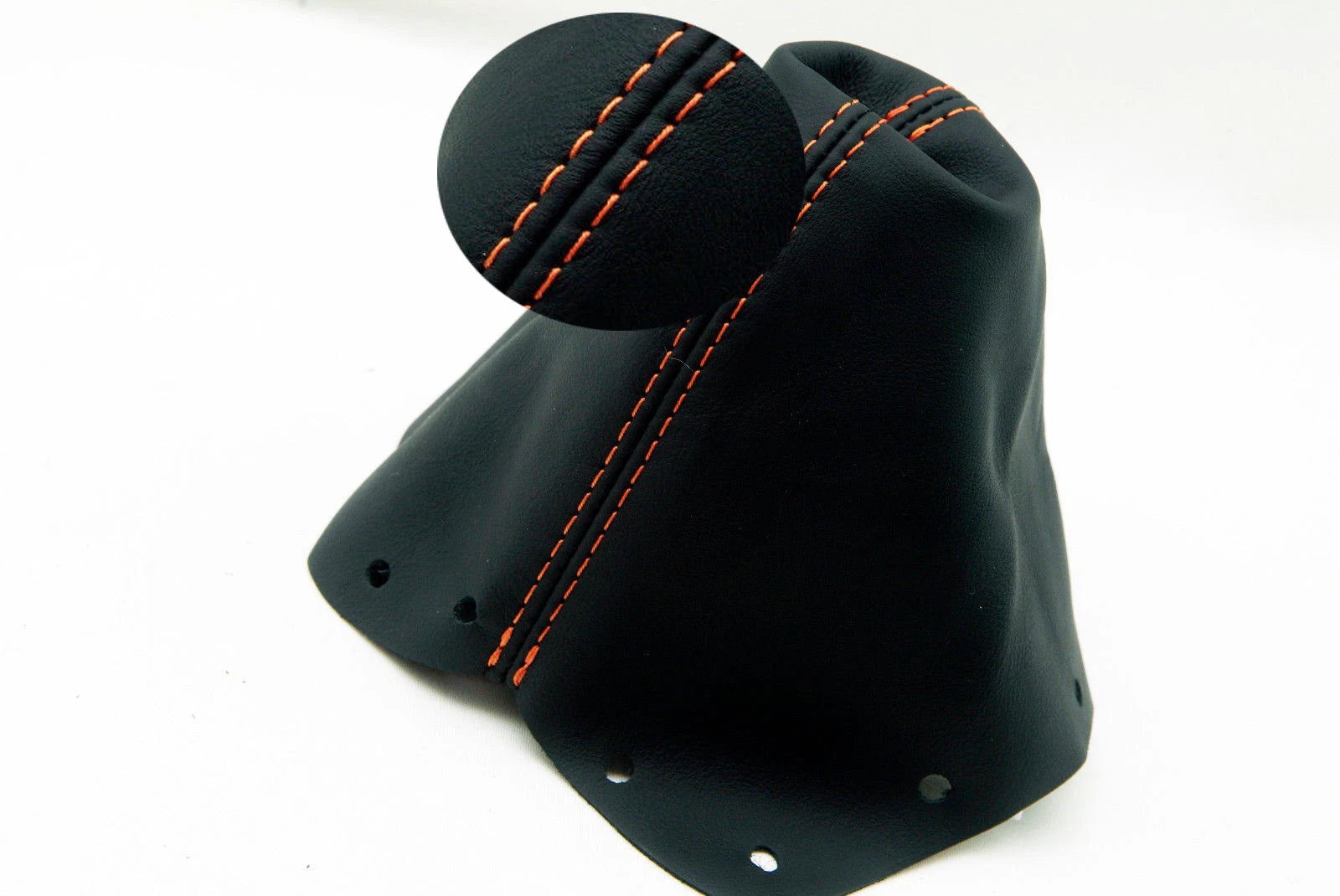 Leather Manual Shift Boot Cover for Nissan 300ZX (1990–1996) Orange Stitch