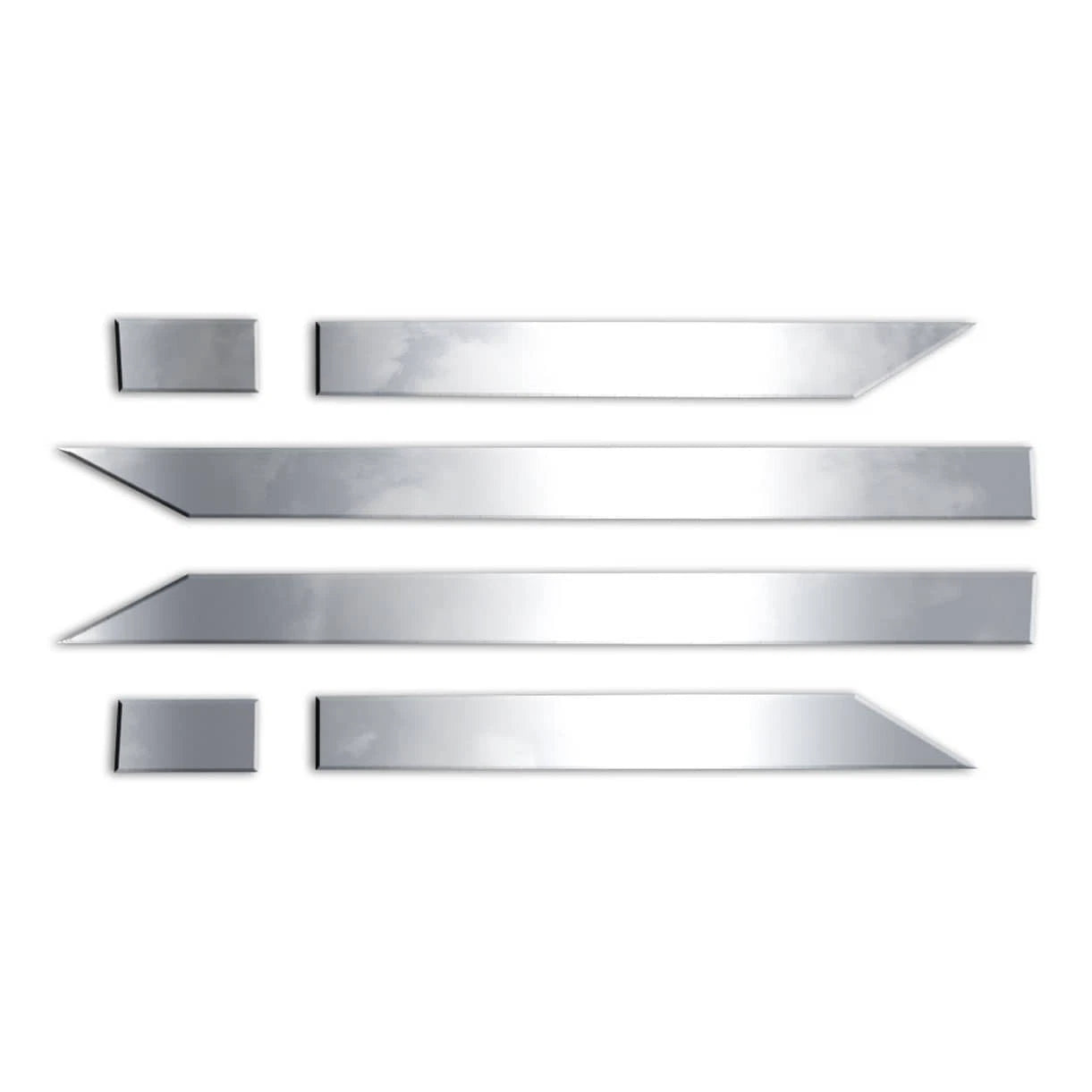 Diamond Grade 6pc 2 7/8" Accent Trim for 2019-25 Chevy Silverado 1500 Reg 8' Bed