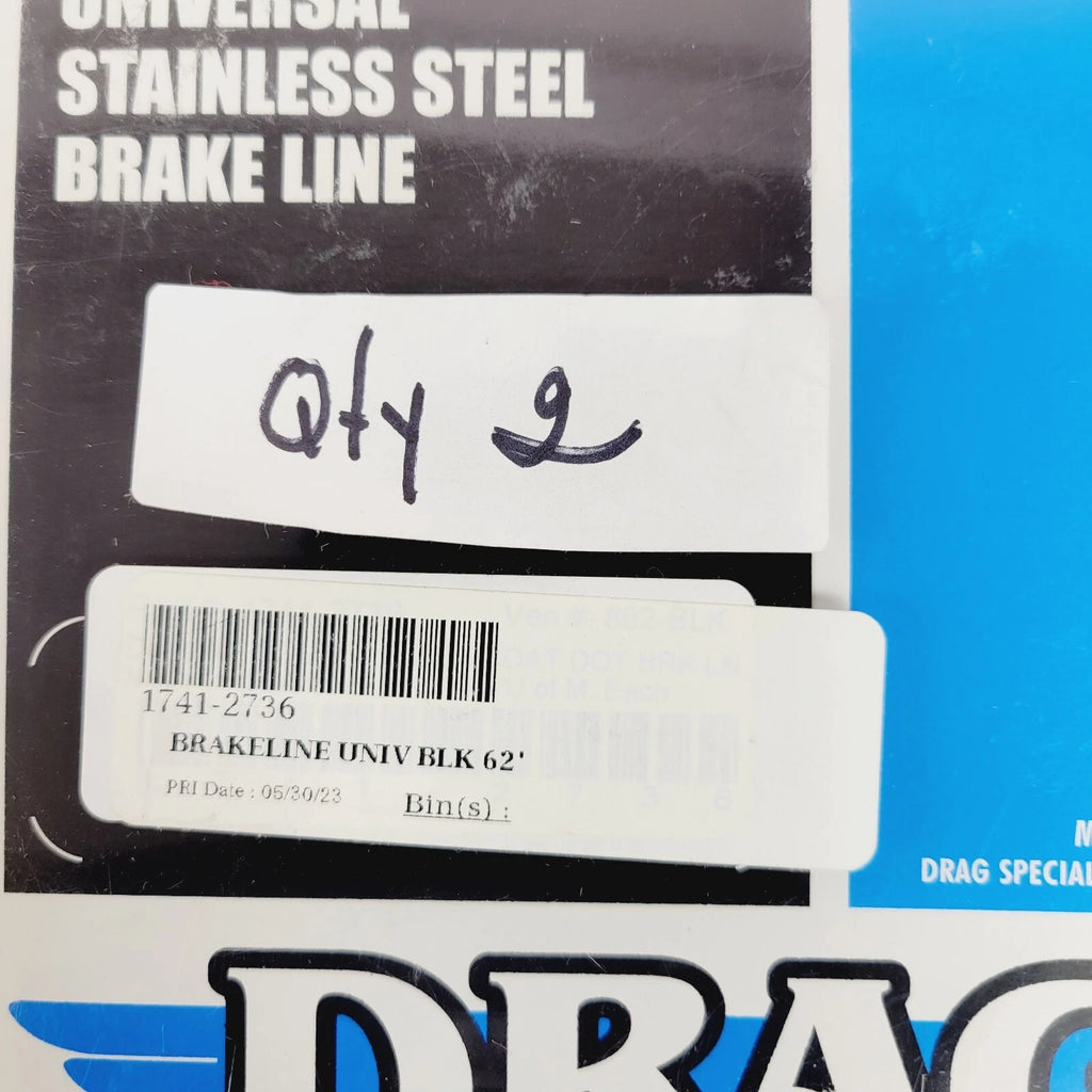 Universal Brake Line Black 62 inch for Drag Specialties (1741-2736)