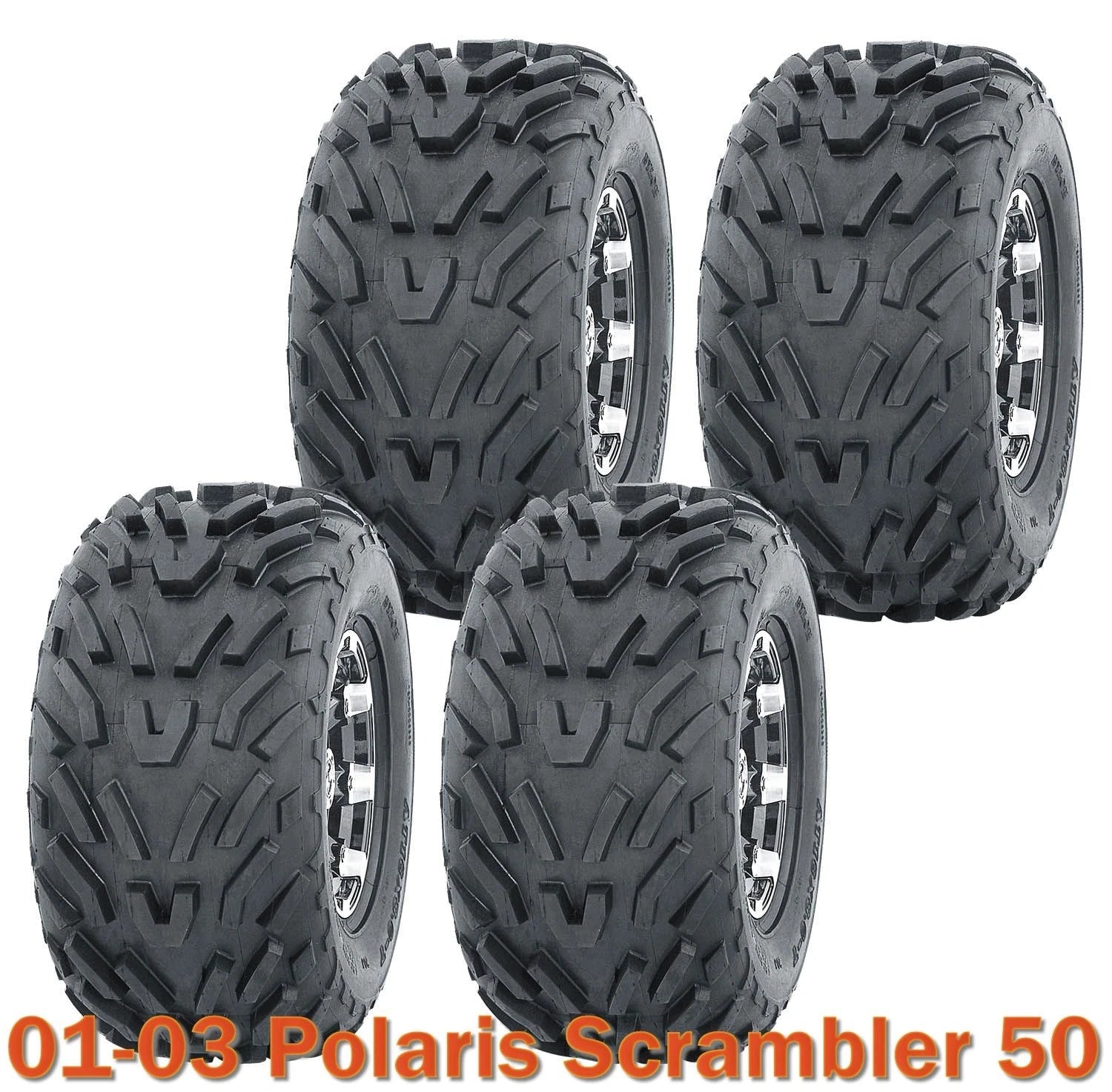 Set of 4 Tires 16x8-7 4PR for Polaris Scrambler 50 (2001–2003)