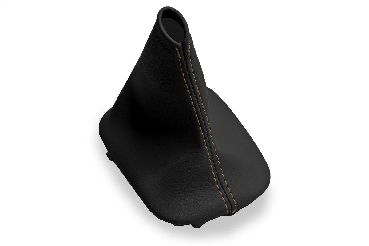 Leather Manual Shift Boot Cover for BMW E28 (1982–1988) Beige Stitch