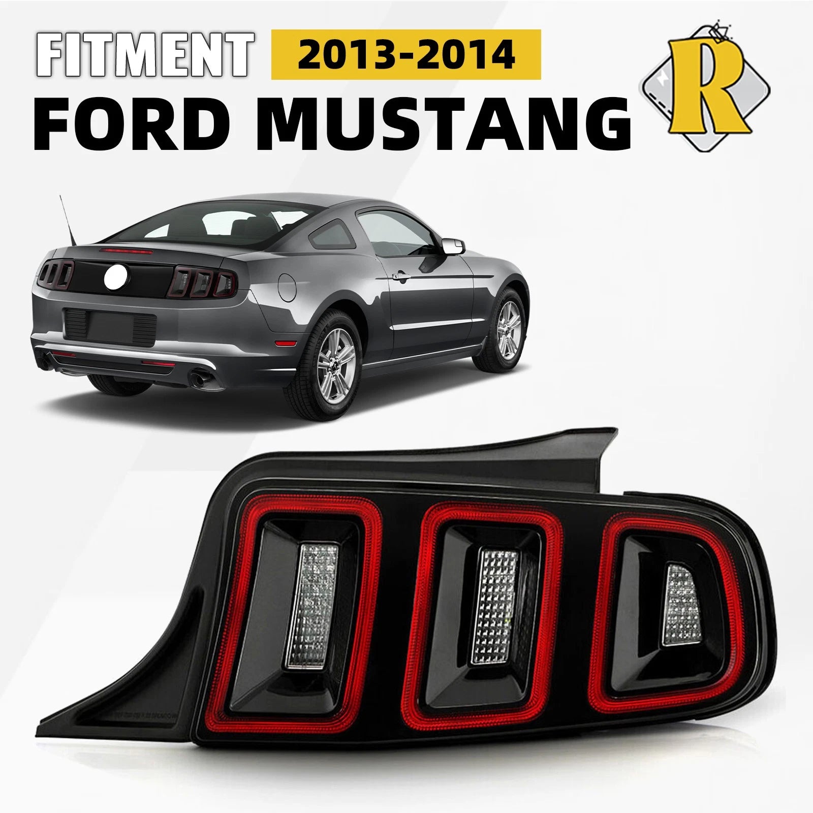 Full LED Tail Light Assembly for Ford Mustang (2013–2014) Right Passenger