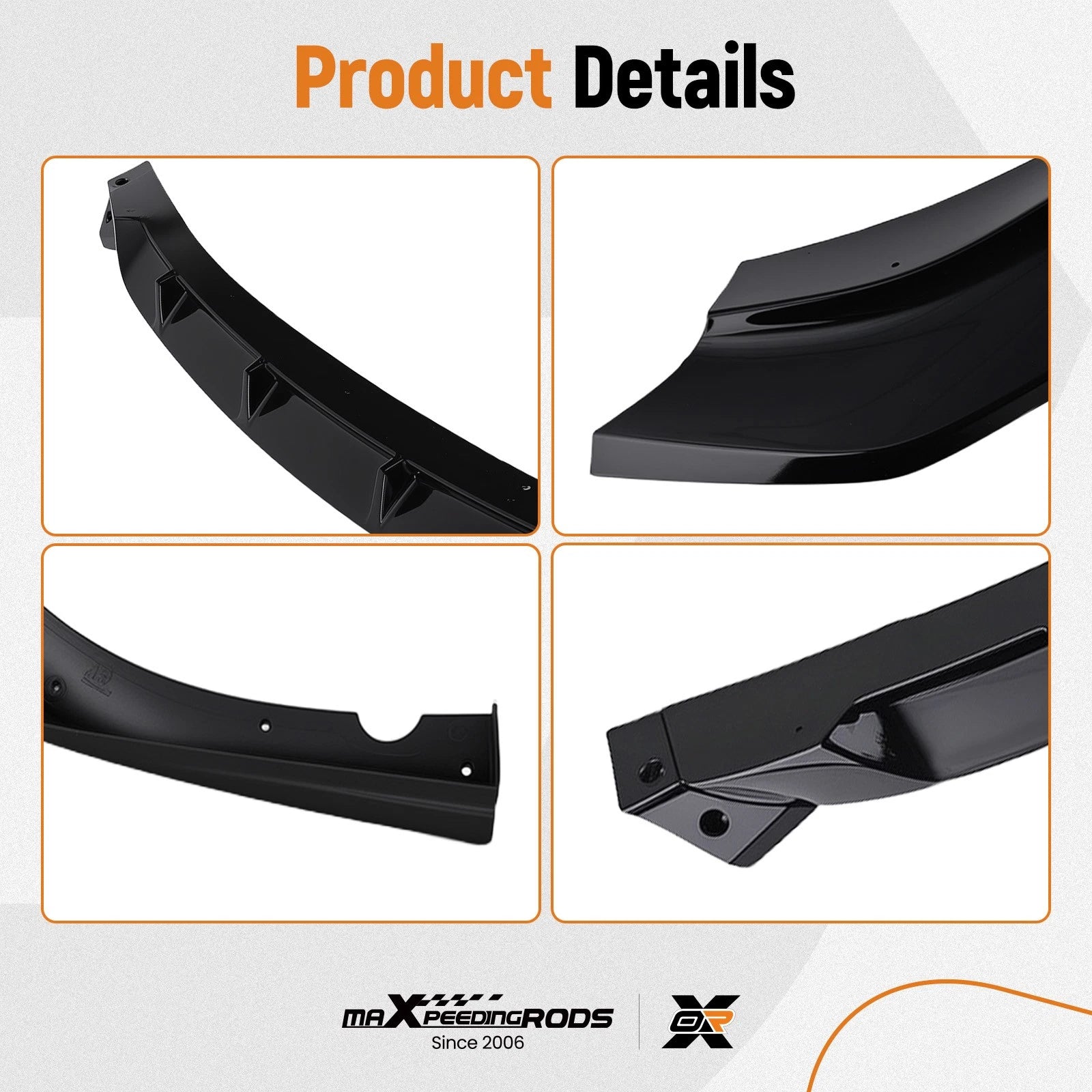 Front Bumper Lip Spoiler for BMW 5 Series G30 G31 G38 (2017-2019)