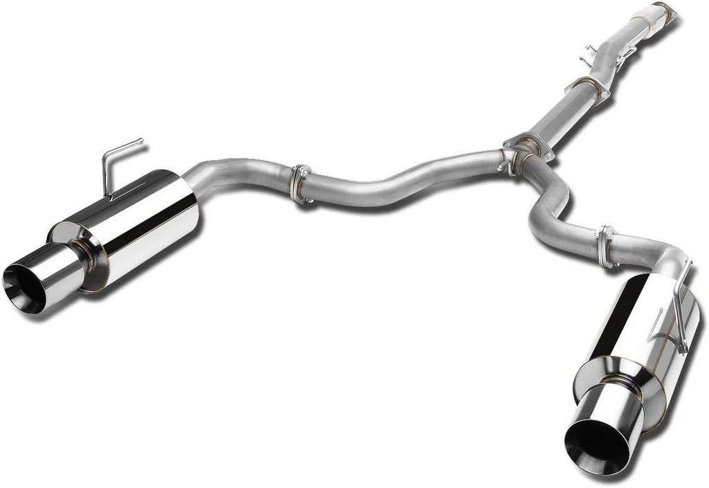 Dual 4" Rolled Tip Muffler Catback Exhaust System for Nissan Altima (2007–2012)