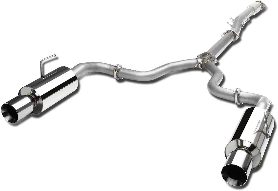 Dual 4" Rolled Tip Muffler Catback Exhaust System for Nissan Altima (2007–2012)