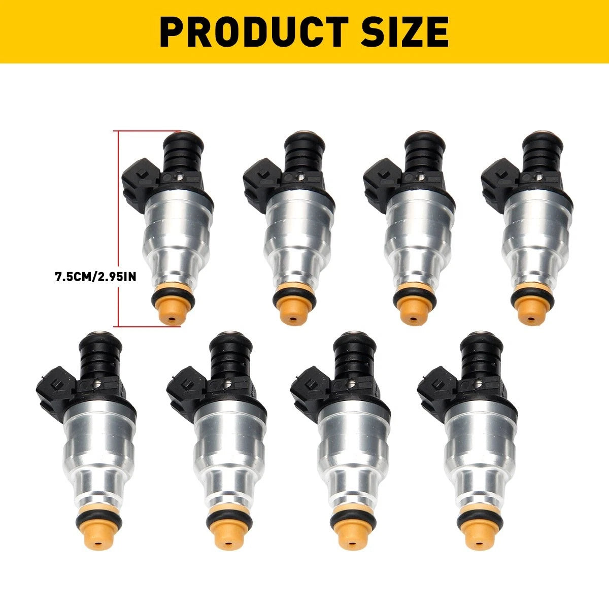 8PCS 42LB Fuel Injectors for GM LT1 LS1 LS6 Mustang SOHC DOHC V8 440cc EV1
