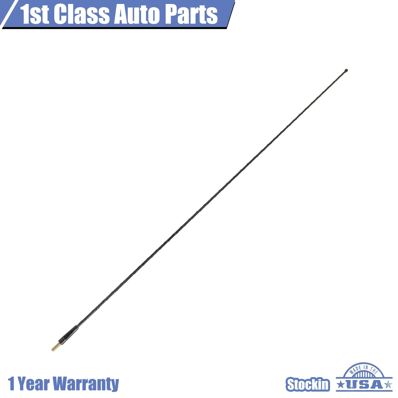 Antenna Mast for Saturn Ion (2003–2007) Front Right Passenger Fender Black