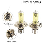 2X Xenon H4 Headlight Upgrade for Car (5000K, 55W)
