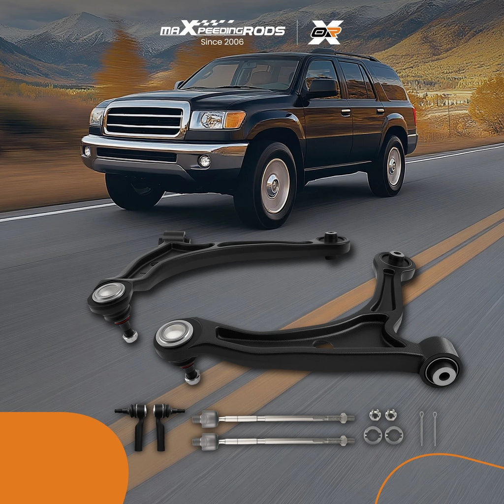 Set of 6 Front Lower Control Arms Ball Joints Tie Rods for Honda Ridgeline (2006–2014)