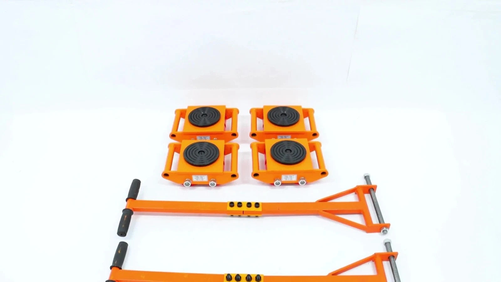 Set of 4 Heavy Duty Machinery Skates Dolly 6T with 360° Rotation