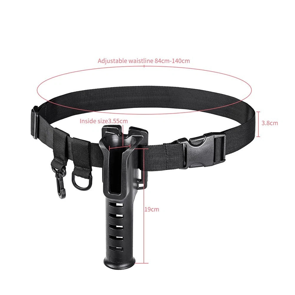 Adjustable Fishing Waist Belt for Universal Fit (84cm-140cm)