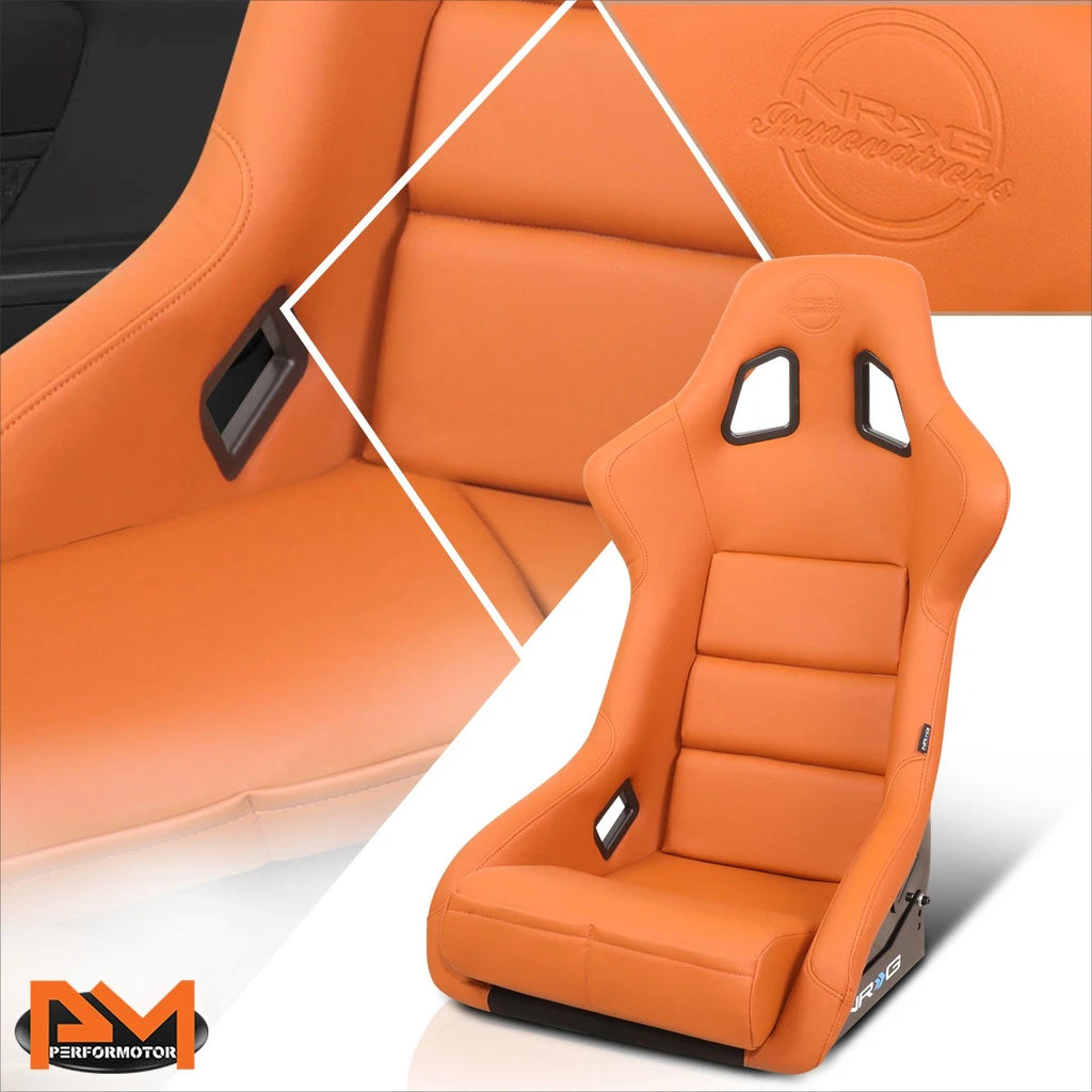 NRG FRP-302BR-V Fixed Back Racing Bucket Seat for Universal Fit (Large)