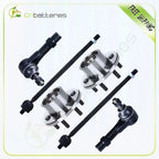 2 Front Wheel Hub & Bearing Assembly ABS + 4 Tie Rods Kit for Dakota Durango (1997–2003)