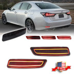 Smoke Red LED Bumper Reflector for Lexus ES300h ES350 (2013–2018)