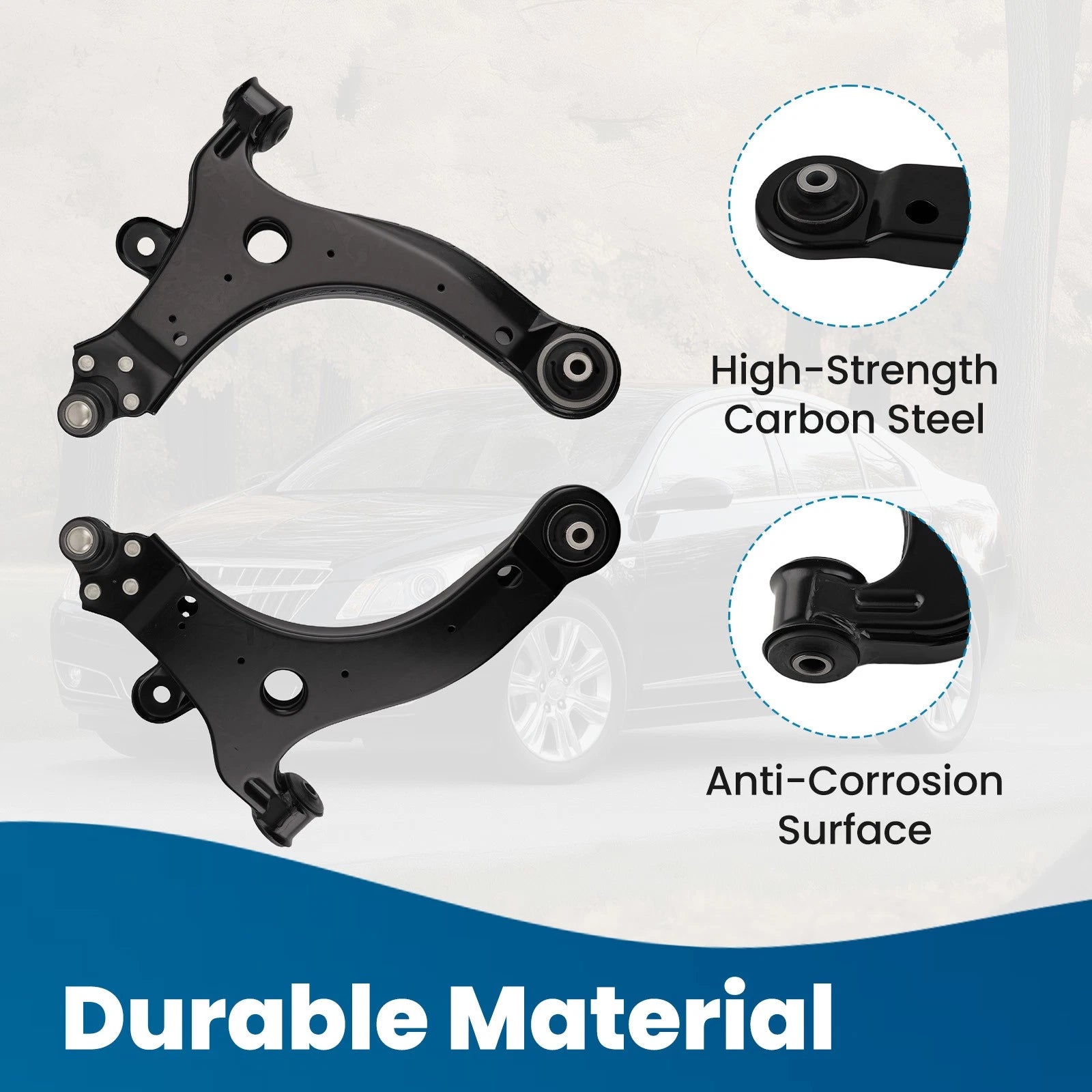Set of 2 Front Lower Control Arms for Buick Allure (2005–2009)