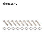 Set of 8 Titanium Alloy Cam Cover Screws for Harley Road Glide, Road King, Street Glide (2015–2023)