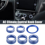 Set of 6 AC Knob Covers for Honda Accord Sedan (2018–2023) - Blue
