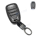 Matte Black Carbon Fiber Style Keyless Entry Key Holder Chain for Chevy (—)