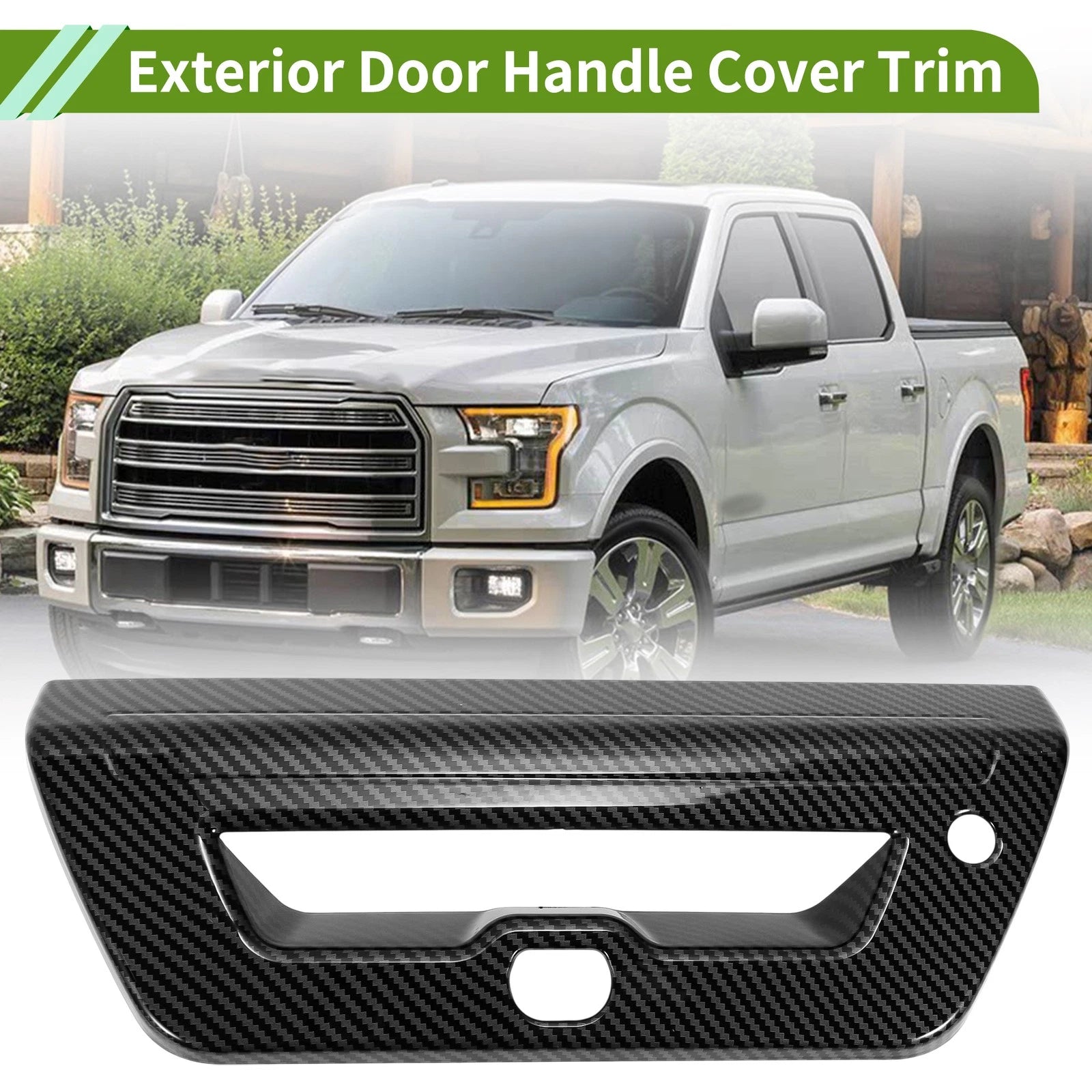 Exterior Trim Tailgate for Ford F150 (2015–2020) Black ABS 1 Pc