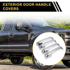 Set of 4 Door Handle Covers for Ford F-150 (2015–2020) Silver Tone