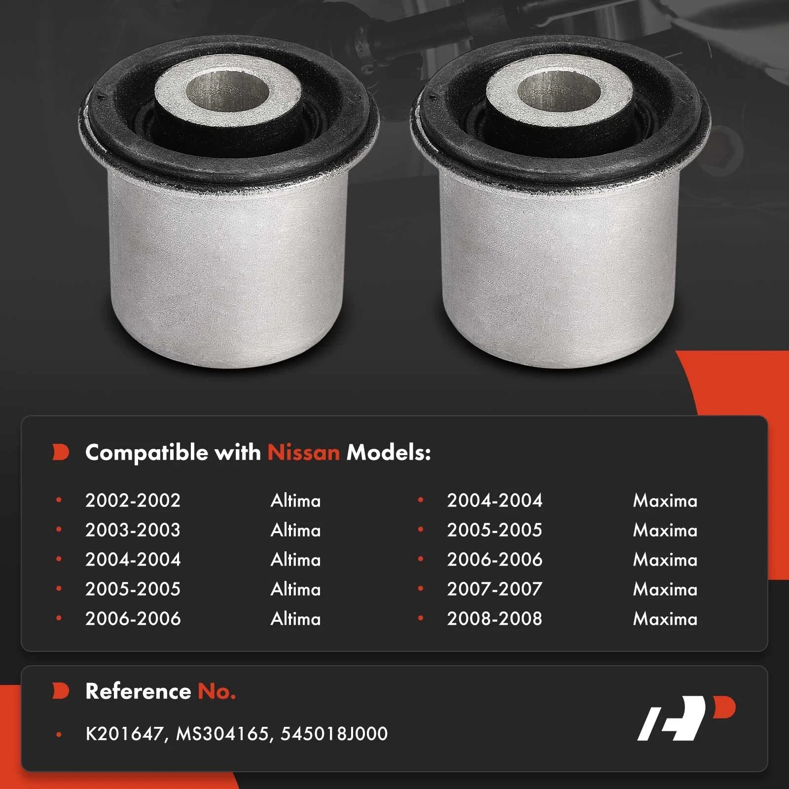 2X Front Lower Control Arm Bushing for Nissan Altima (2002-2006)