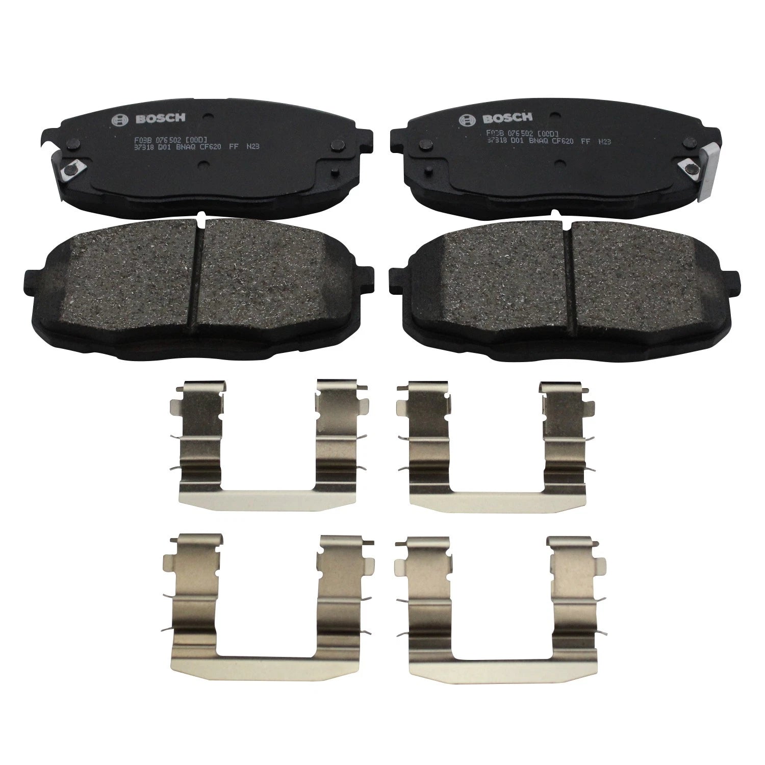 Front Rotors & Bosch QuietCast Ceramic Brake Pads Kit for Kia Forte (2014–2020)