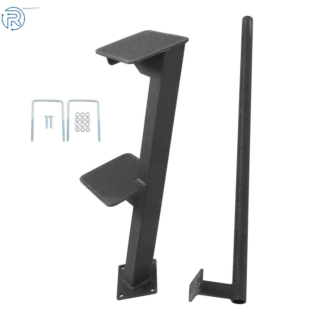 Dual Step Trailer Steps with Handle for Universal Bass Pontoon Boats
