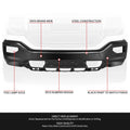 Front Bumper Face Bar for GMC Sierra 1500 Limited (2016–2019) Black w/o Sensor Holes