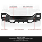 Front Bumper Face Bar for GMC Sierra 1500 Limited (2016–2019) Black w/o Sensor Holes