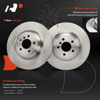 2Pcs Rear Disc Brake Rotors for BMW 550i GT (2010–2015)
