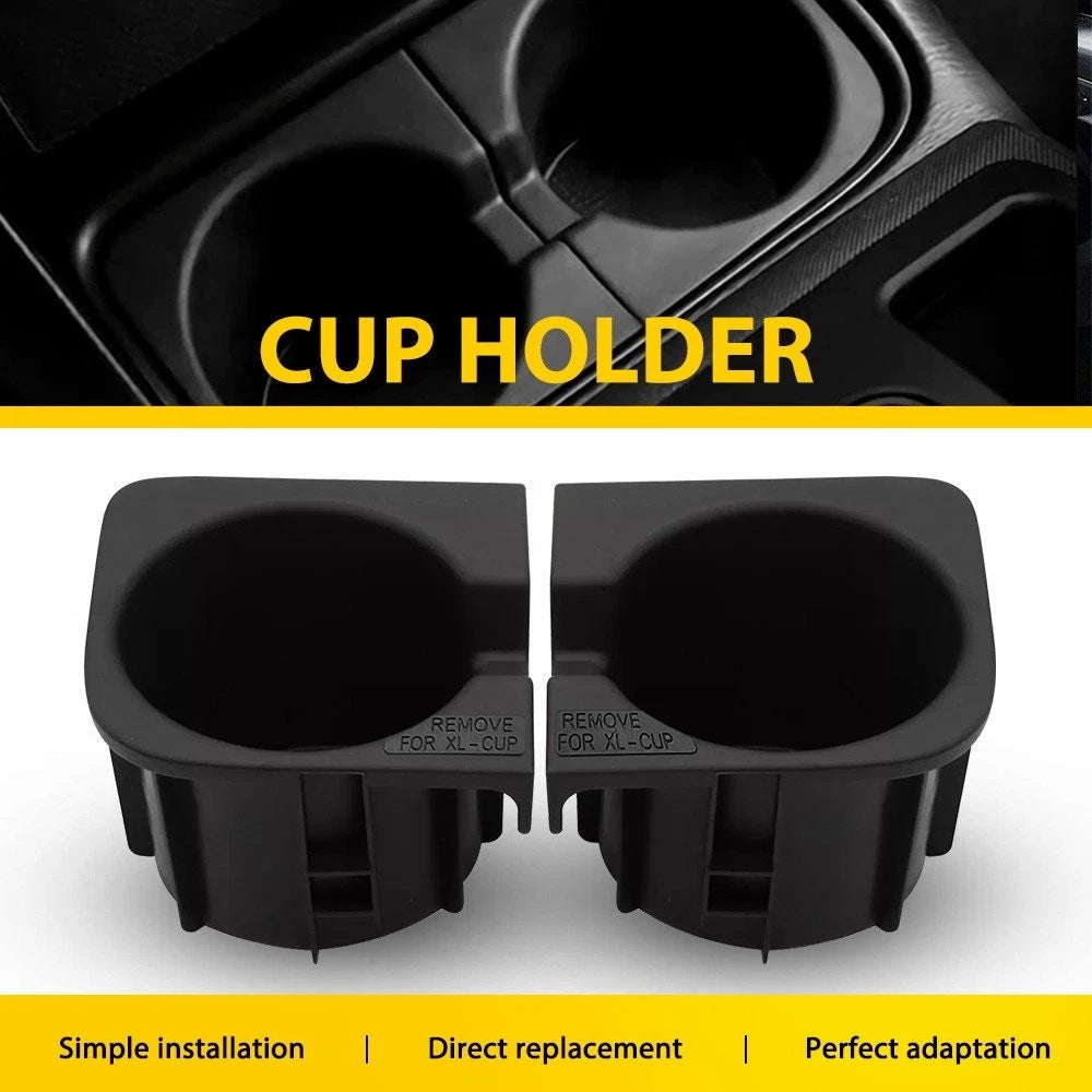Set of 2 Center Console Cup Holder Inserts for Toyota Tacoma (2005–2017)