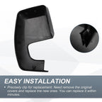Set of 2 Rearview Mirror Cover Caps Black Carbon Fiber for Ford Transit Custom (2014–2023)