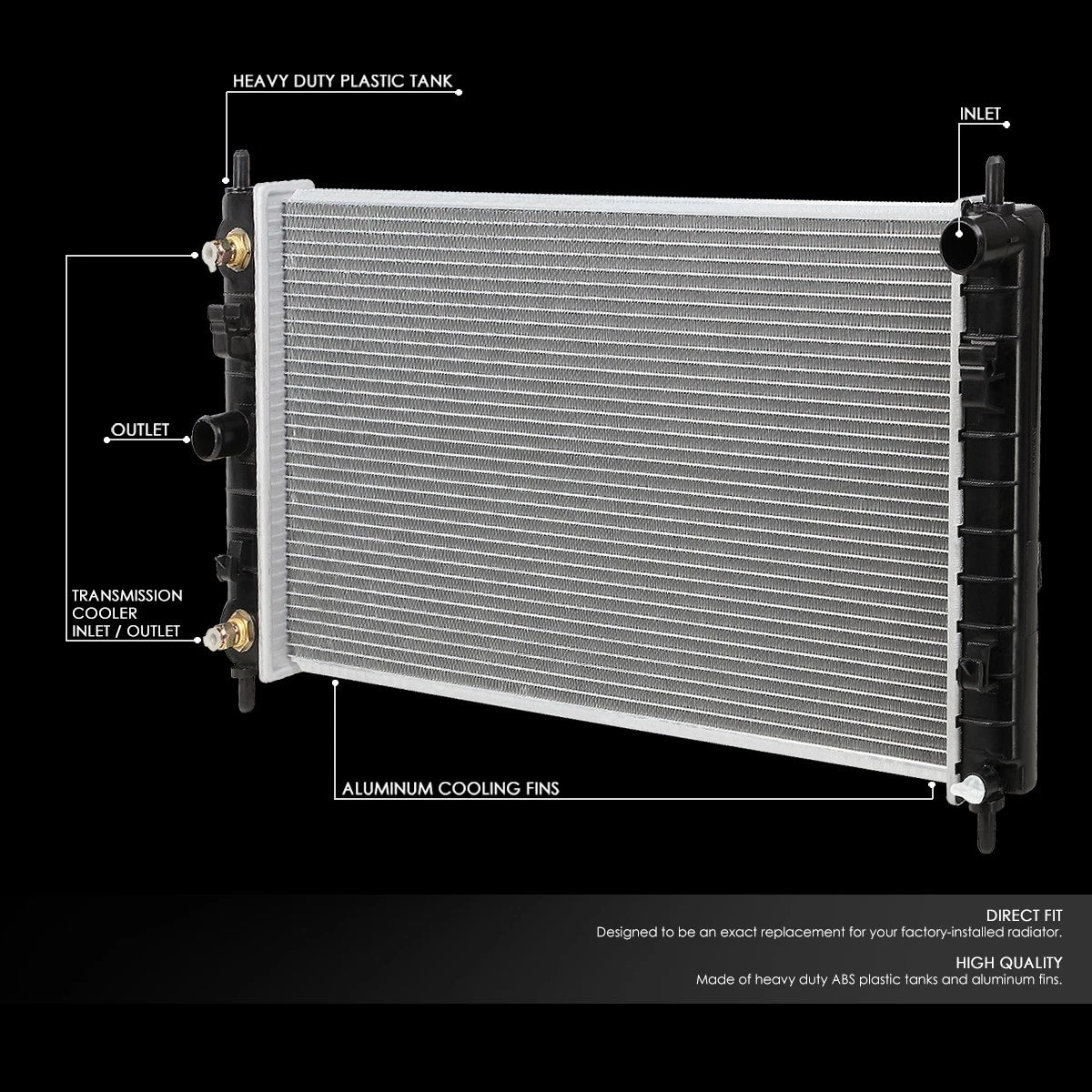 Aluminum Core Radiator DPI-2864 for Pontiac G5/Chevy Malibu (2006–2012)