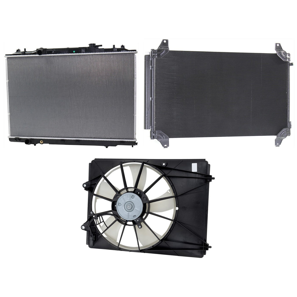 A/C Condenser for Honda Passport Ridgeline Pilot Acura MDX (2014–2018)